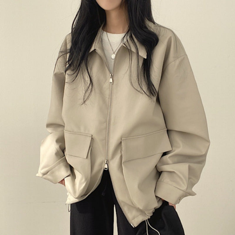 Veste cardigan rétro à grandes poches