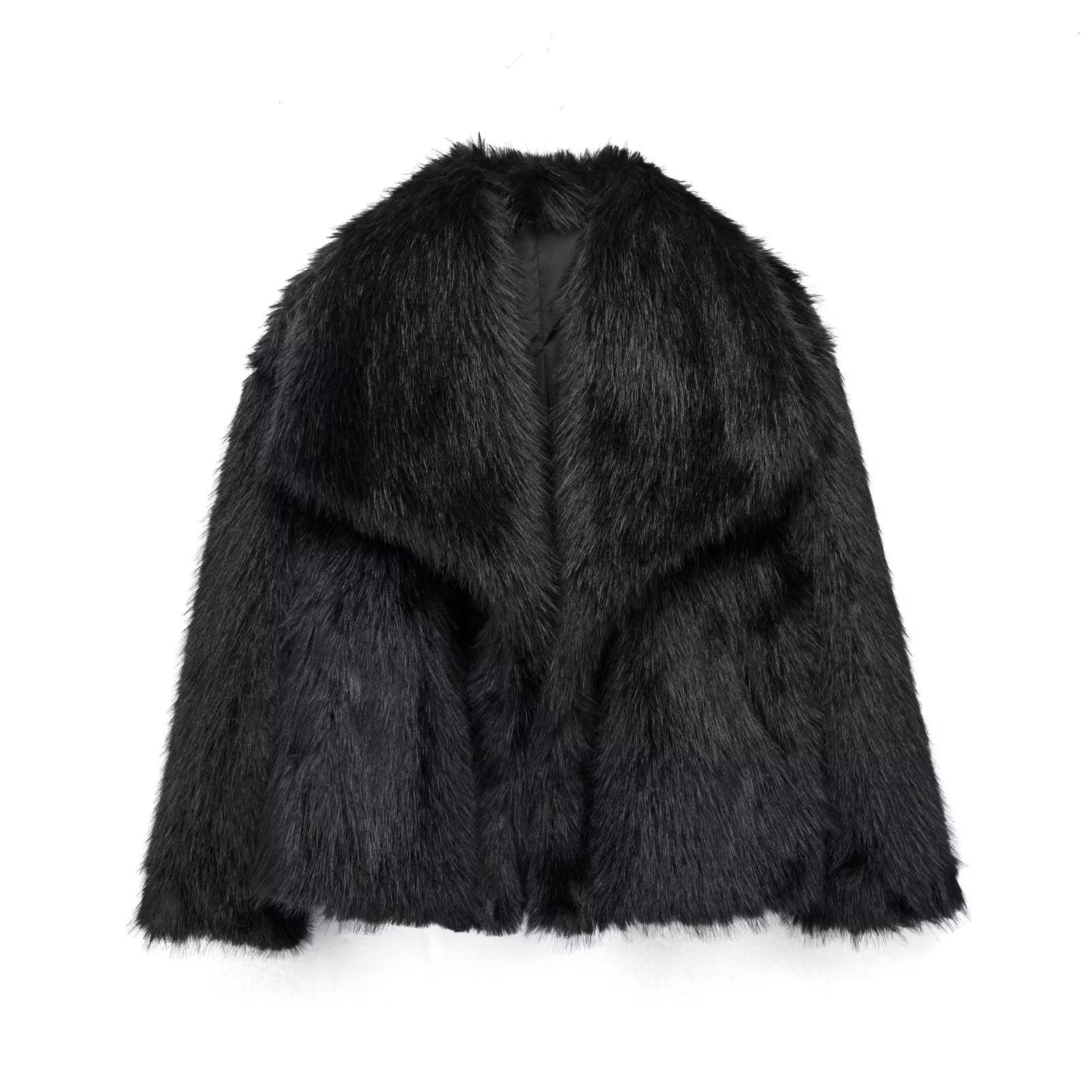 Manteau en Peluche d'Hiver Chic