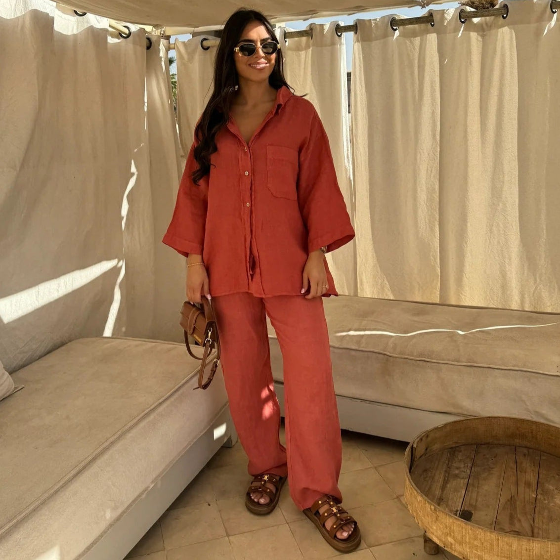 Ensemble Décontracté Chic à Poches