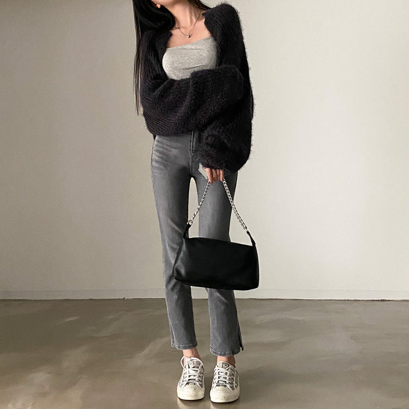 Cardigan Tricot Femme Décontracté