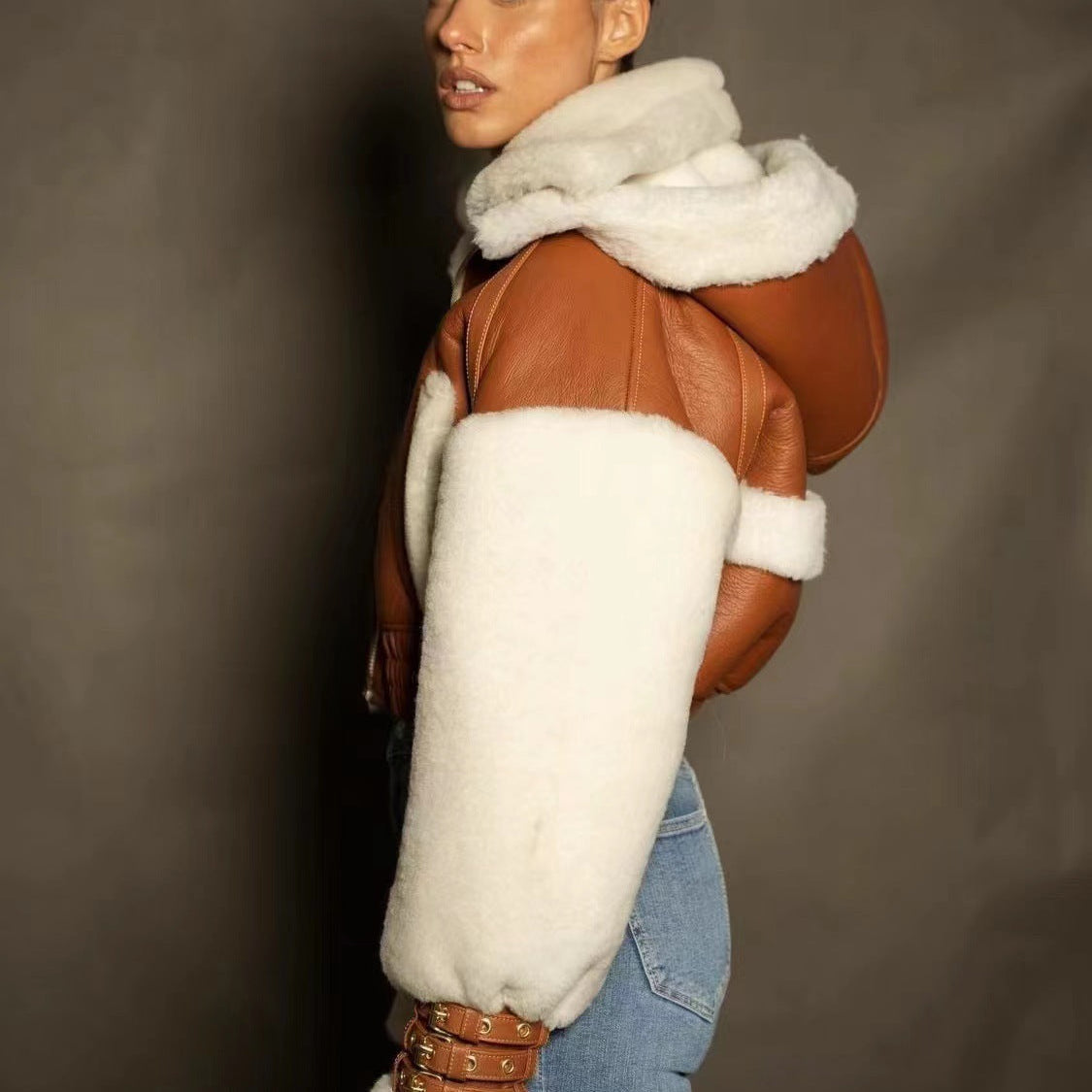 Manteau Court Femme Fourrure Agneau