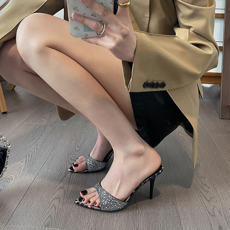 Sandales Strass Aiguilles Extérieur