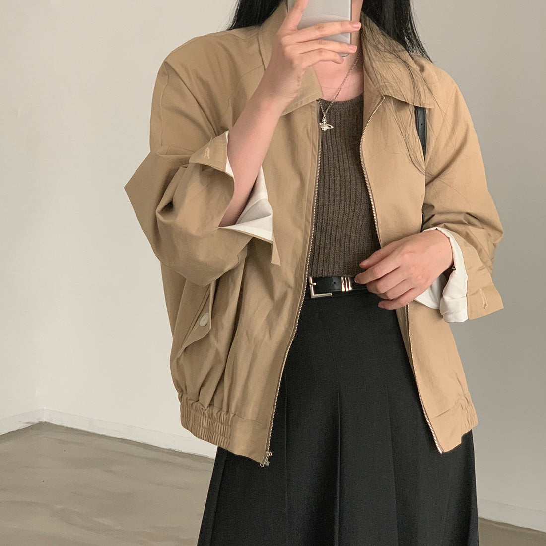 Veste courte de baseball fine