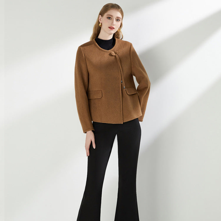 Manteau en laine slim femme