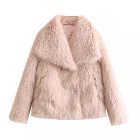 Manteau en Peluche d'Hiver Chic