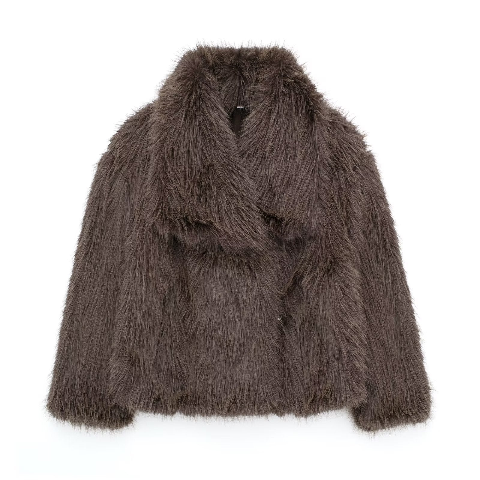 Manteau en Peluche d'Hiver Chic