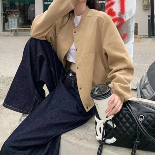 Veste courte rétro style coréen