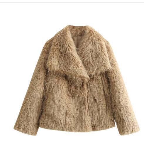 Manteau en Peluche d'Hiver Chic