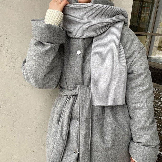 Parka femme à boutons devant