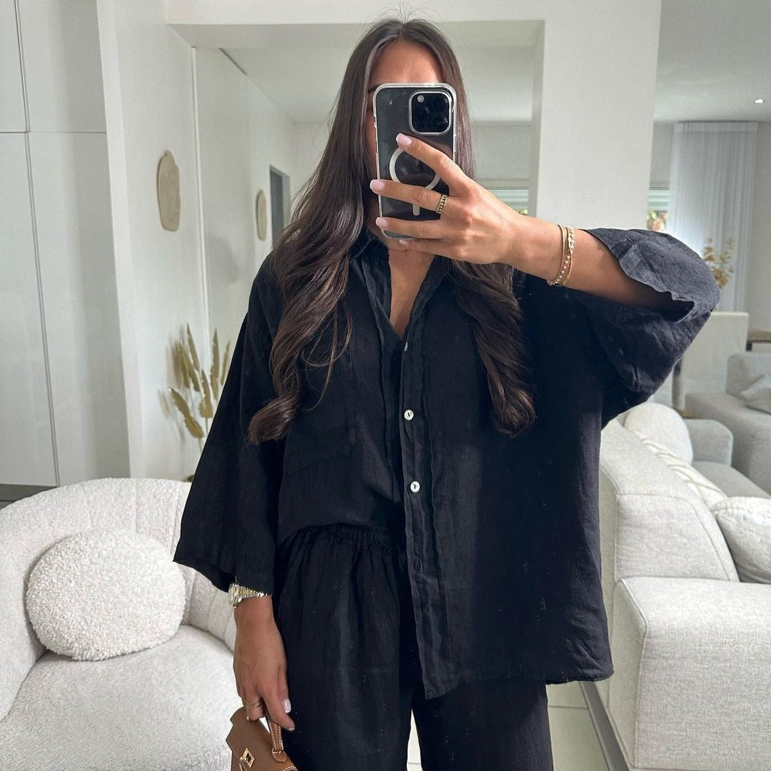 Ensemble Décontracté Chic à Poches