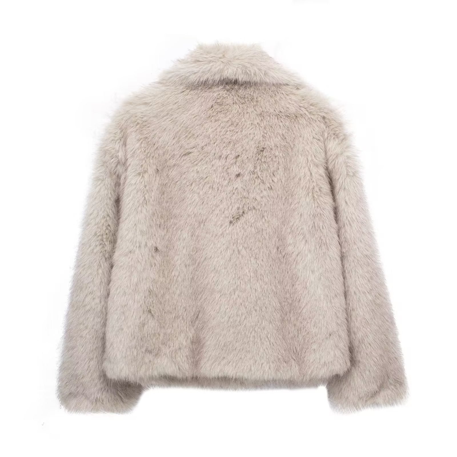 Manteau en Peluche d'Hiver Chic