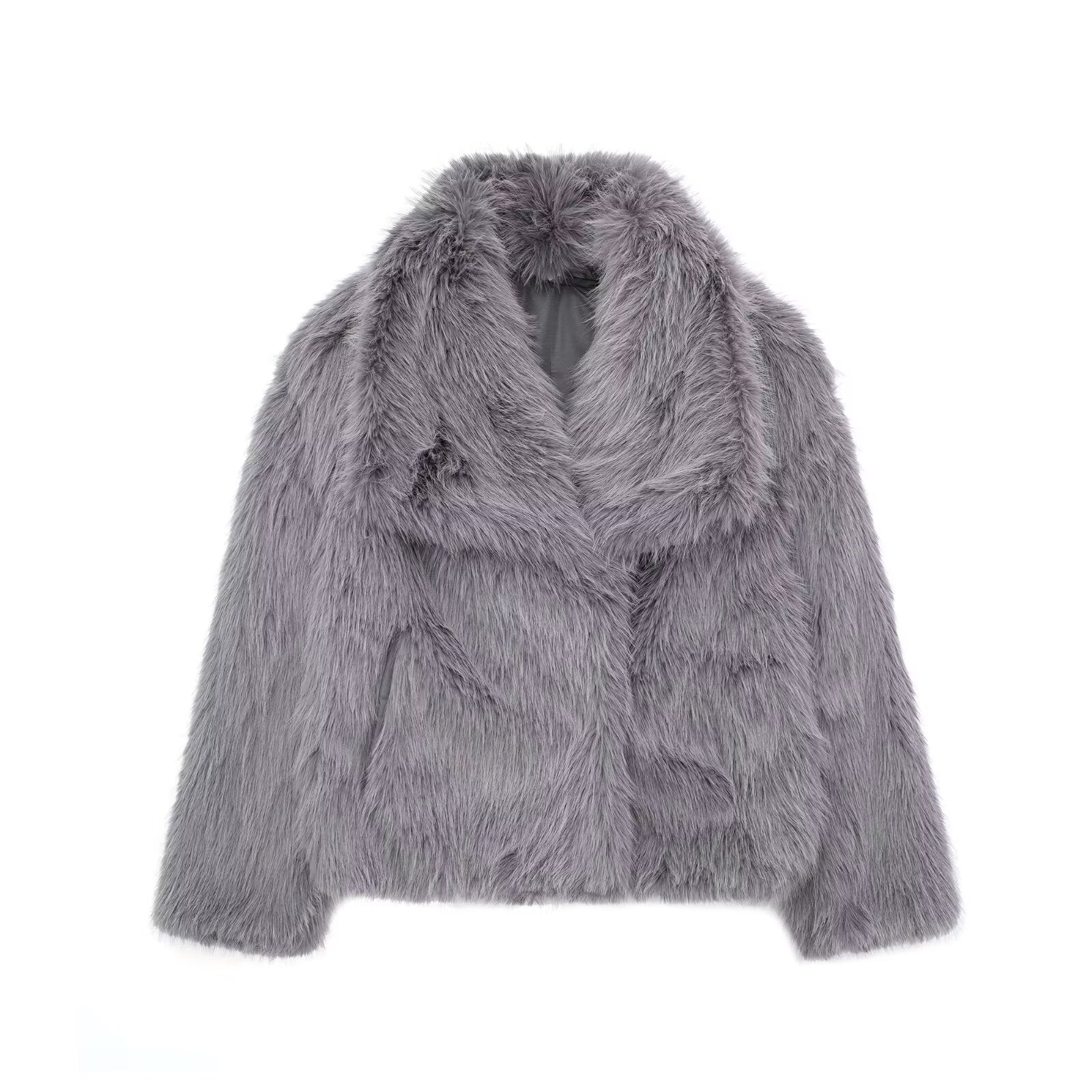 Manteau en Peluche d'Hiver Chic