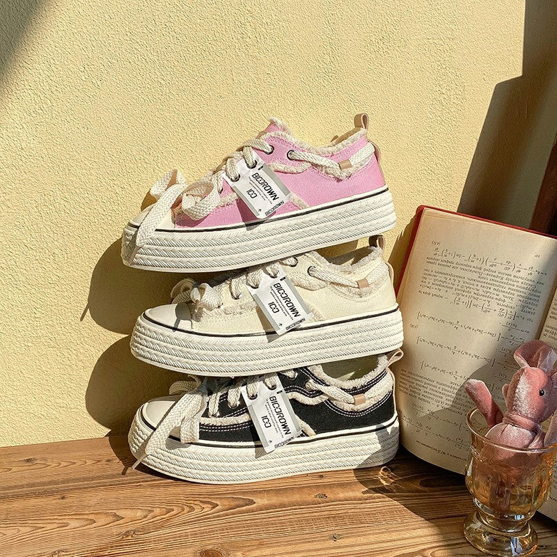 Baskets Toile Basses Automne Femme