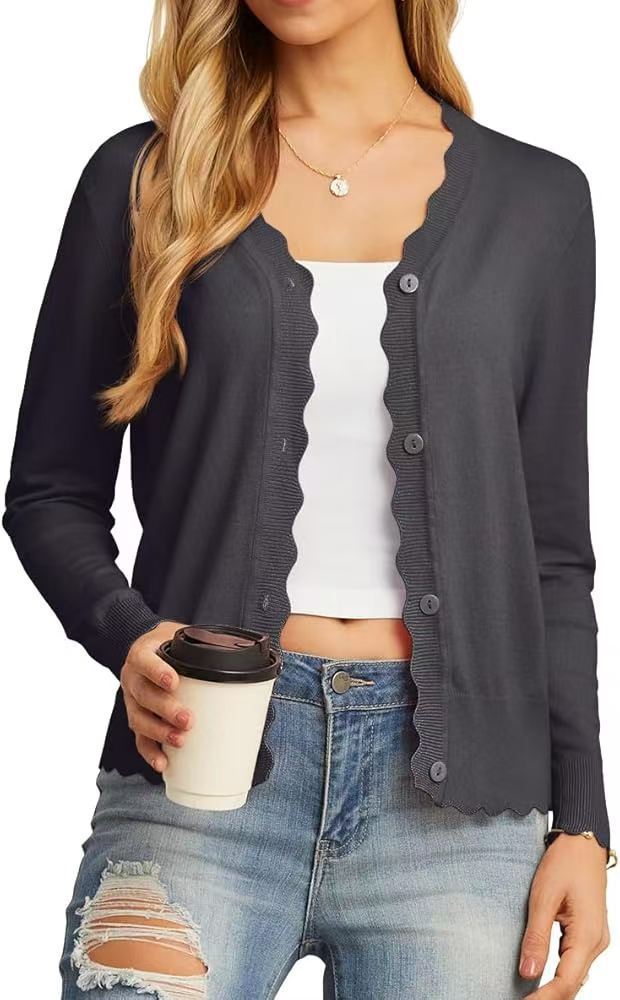 Cardigan court tricoté tendance